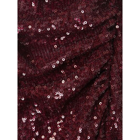 NWT Donna Karan NY Social Occasion Asymmetric Sequined Gown in Scarlet Size 2 - Picture 6 of 13